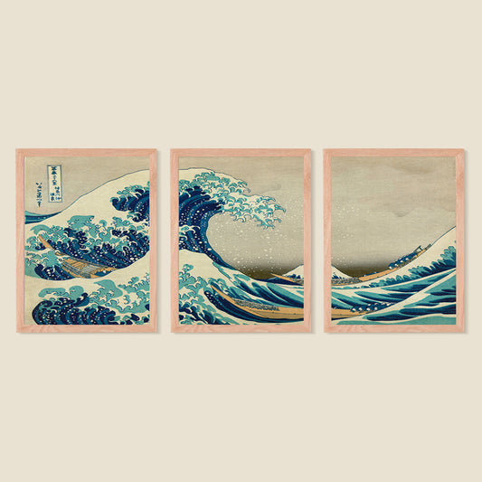 Set La Gran Ola de Hokusai 01